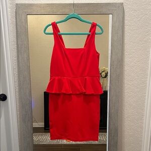 Carmen Marc Valvo Red Mini Dress